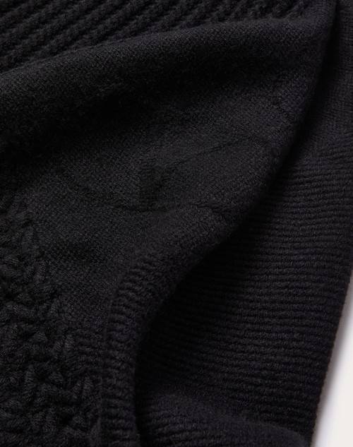 Red Valentino PONCHO VLOGO SIGNATURE IN CACHEMIRE