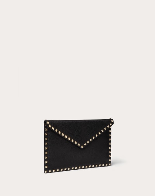 Red Valentino POUCH ROCKSTUD IN VITELLO GRANATO