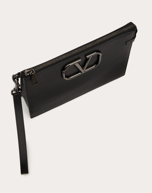 Red Valentino POUCH VLOGO SIGNATURE IN VITELLO