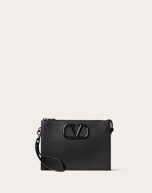 Red Valentino POUCH VLOGO SIGNATURE IN VITELLO