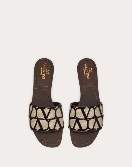 Red Valentino SANDALO SLIDE IN TOILE ICONOGRAPHE