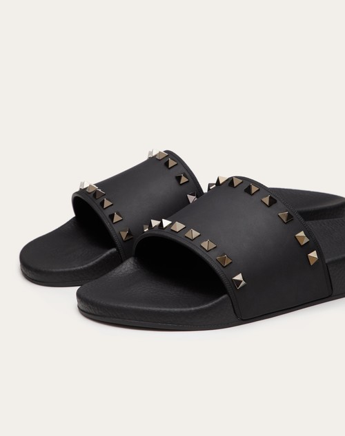 Red Valentino SANDALO SLIDER ROCKSTUD IN GOMMA