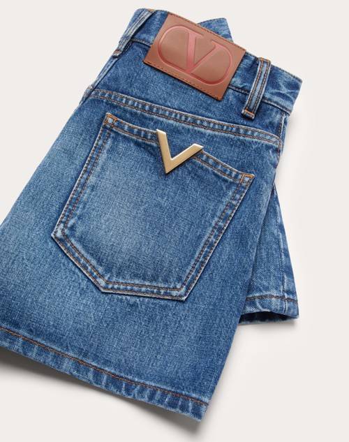 Red Valentino SHORTS IN DENIM