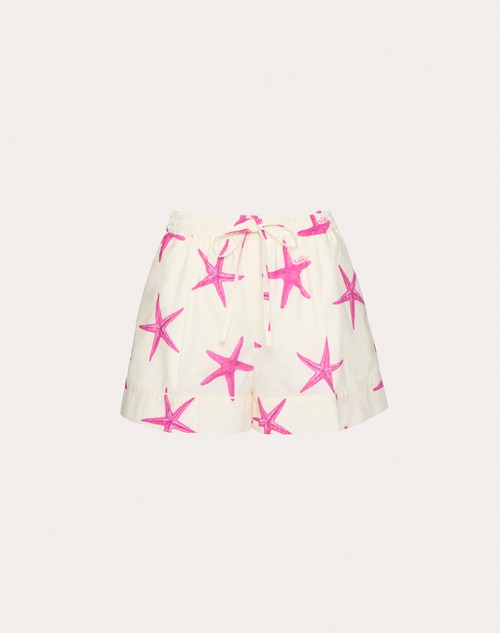 Red Valentino SHORTS IN POPELINE STARFISH