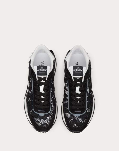 Red Valentino SNEAKER LACERUNNER IN PIZZO E MESH