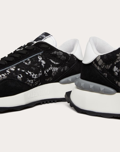 Red Valentino SNEAKER LACERUNNER IN PIZZO E MESH