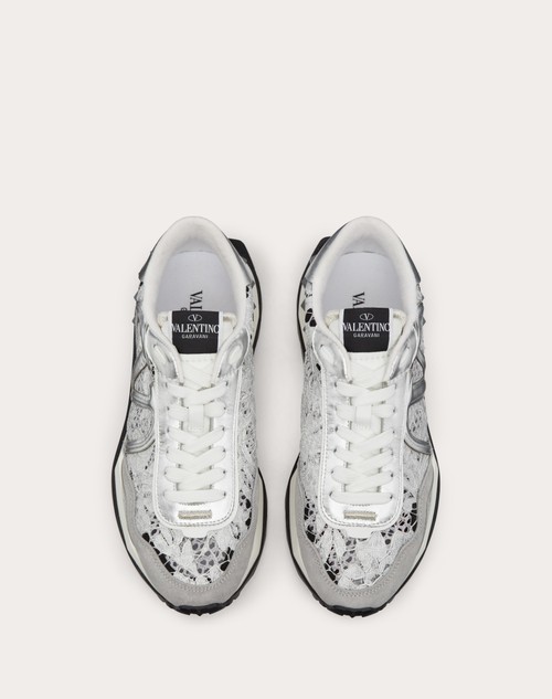 Red Valentino SNEAKER LACERUNNER IN PIZZO E MESH