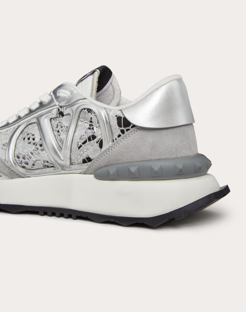 Red Valentino SNEAKER LACERUNNER IN PIZZO E MESH