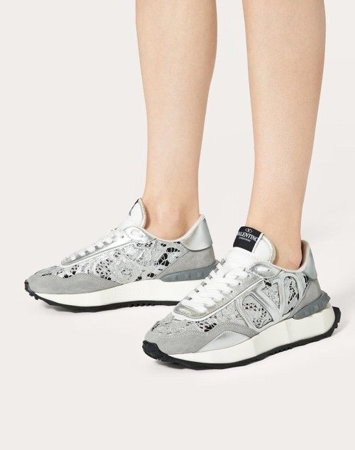 Red Valentino SNEAKER LACERUNNER IN PIZZO E MESH