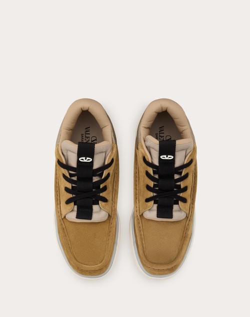 Red Valentino SNEAKER MID-TOP RUNBOOT IN CROSTA