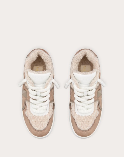 Red Valentino SNEAKER ONE STUD XL IN NABUK E LANA