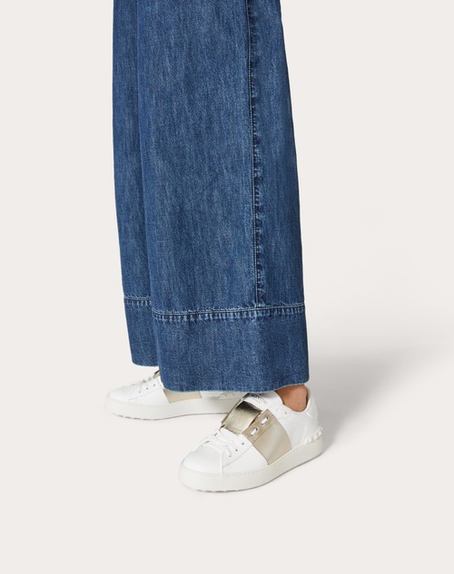 Red Valentino SNEAKER OPEN CON BANDA METALLIZZATA