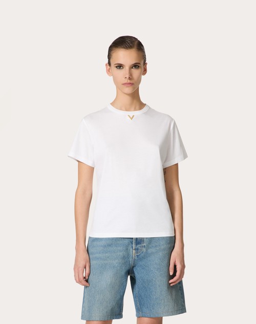 Red Valentino T-SHIRT IN COTTON JERSEY