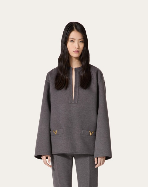 Red Valentino TOP IN COMPACT DRAP