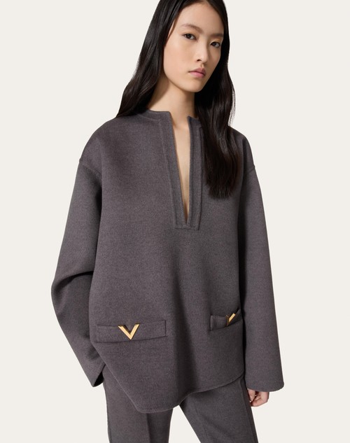 Red Valentino TOP IN COMPACT DRAP