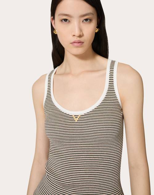 Red Valentino TOP IN COTONE E LUREX