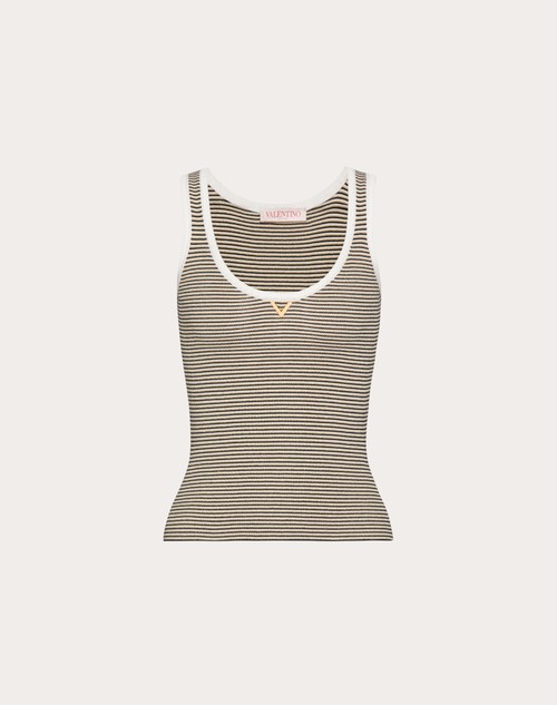 Red Valentino TOP IN COTONE E LUREX