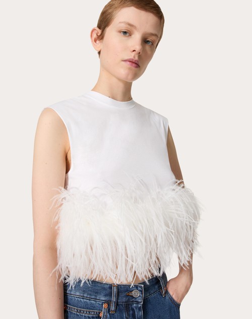 Red Valentino TOP IN JERSEY COTTON