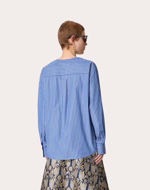 Red Valentino TOP IN POPELINE CONTRAILS