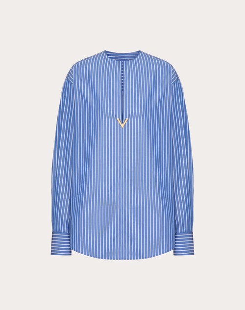 Red Valentino TOP IN POPELINE CONTRAILS