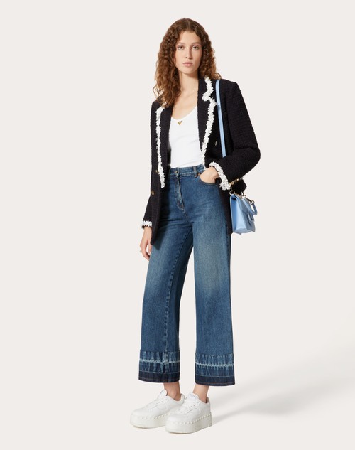 Red Valentino TOP IN RIBBED COTTON