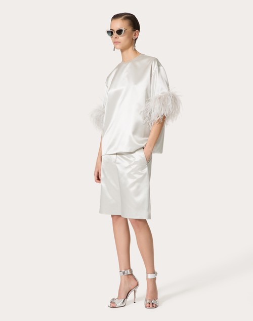 Red Valentino TOP IN SATIN DE SOIE