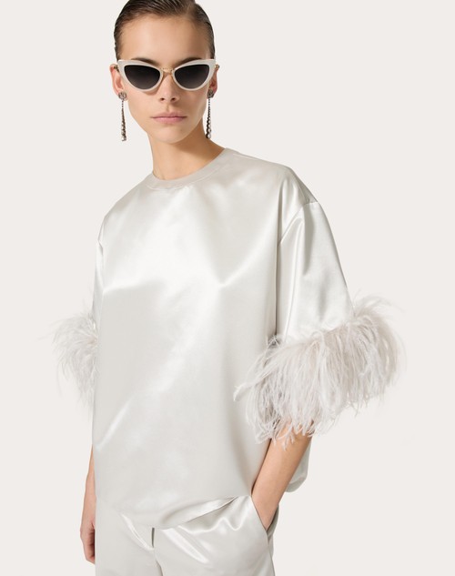 Red Valentino TOP IN SATIN DE SOIE