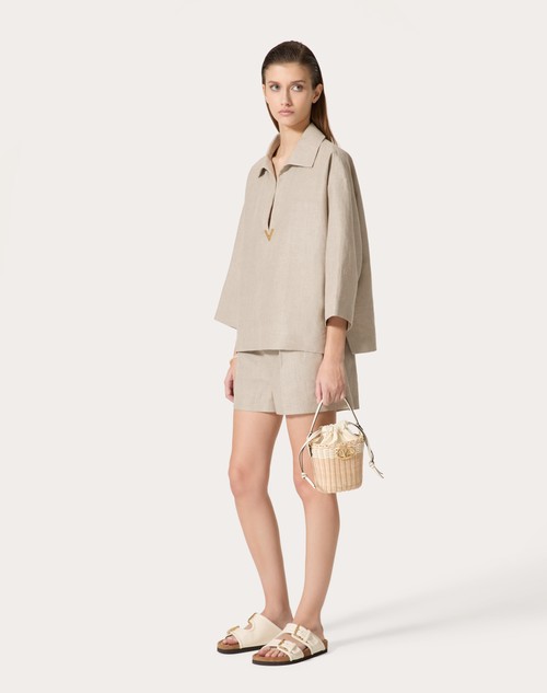 Red Valentino TOP IN TELA LINO