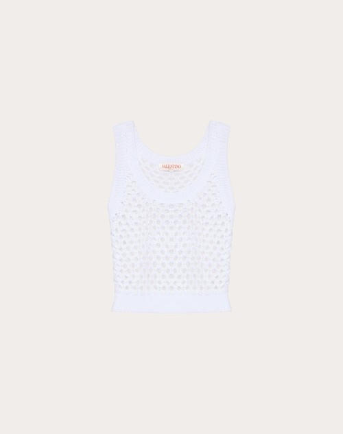 Red Valentino TOP IN VISCOSA, LUREX E PAILLETTES