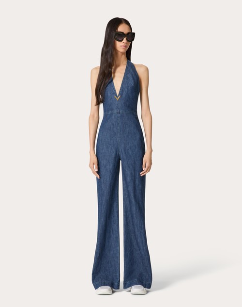 Red Valentino TUTA IN CHAMBRAY DENIM