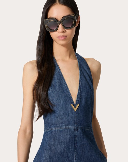 Red Valentino TUTA IN CHAMBRAY DENIM