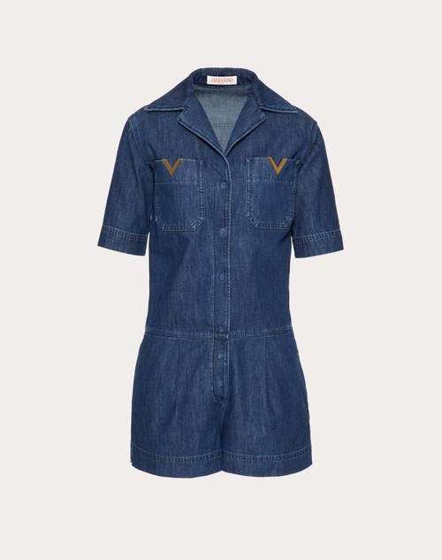 Red Valentino TUTA IN CHAMBRAY DENIM