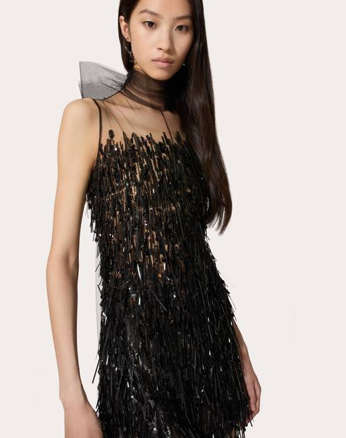 Red Valentino TUTA IN TULLE ILLUSIONE RICAMATA