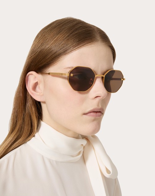 Red Valentino V-STUD OCCHIALE ESAGONALE IN TITANIO