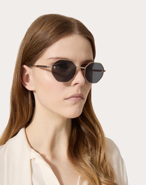 Red Valentino V-STUD OCCHIALE ESAGONALE IN TITANIO