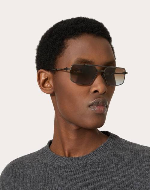 Red Valentino VI - OCCHIALE RETTANGOLARE IN METALLO