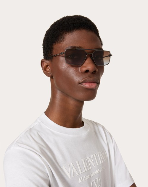 Red Valentino VI - OCCHIALE RETTANGOLARE IN METALLO