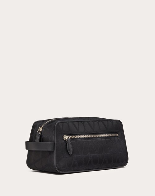 Red Valentino WASHBAG BLACK ICONOGRAPHE IN NYLON