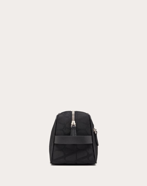 Red Valentino WASHBAG BLACK ICONOGRAPHE IN NYLON