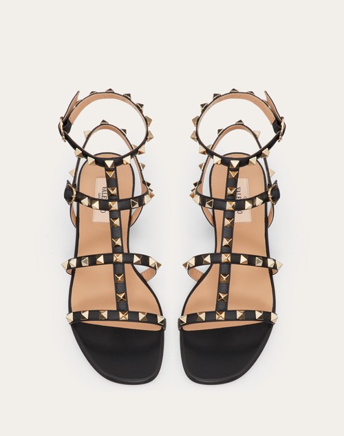 Red Valentino SANDALO BASSO ROCKSTUD IN VITELLO CON CINTURINI