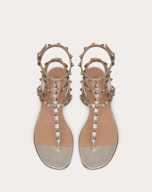 Red Valentino SANDALO INFRADITO BASSO ROCKSTUD METALLIZZATO