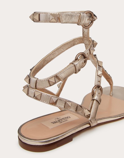 Red Valentino SANDALO INFRADITO BASSO ROCKSTUD METALLIZZATO