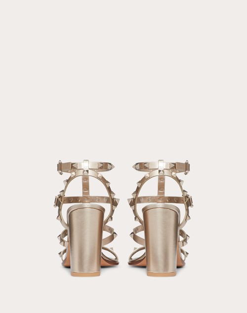 Red Valentino SANDALO ROCKSTUD IN VITELLO METALLIZZATO CON CINTURINI 90MM
