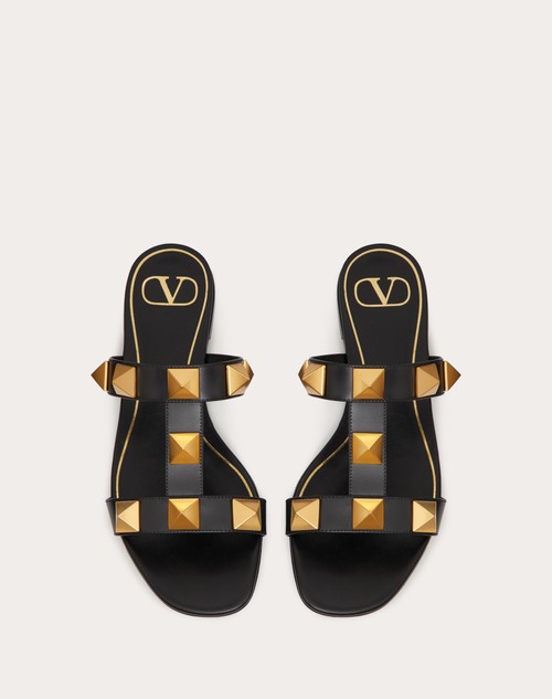 Red Valentino SANDALO SLIDE BASSO ROMAN STUD IN VITELLO
