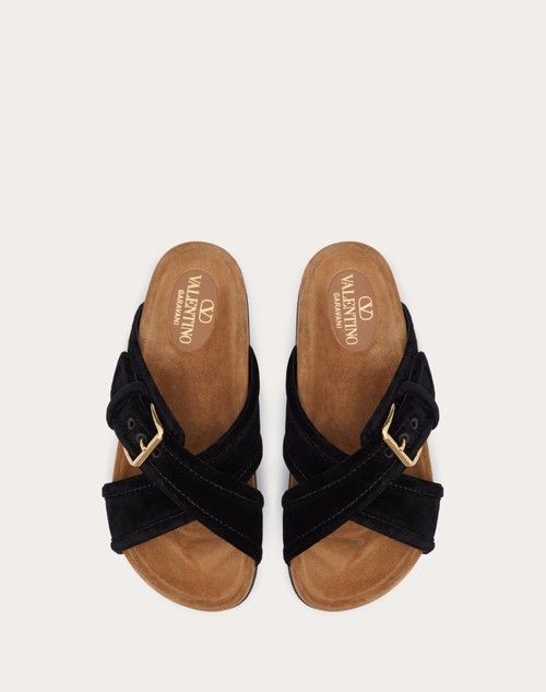 Red Valentino SANDALO SLIDE FUSSFRIEND IN VELLUTO 30MM