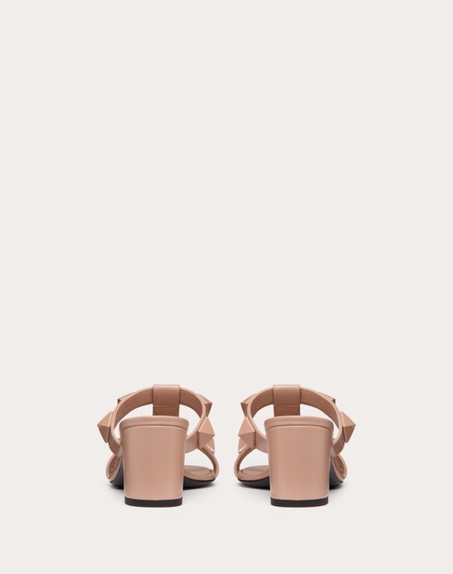 Red Valentino SANDALO SLIDE ROMAN STUD IN VITELLO E BORCHIE IN TONO 60MM
