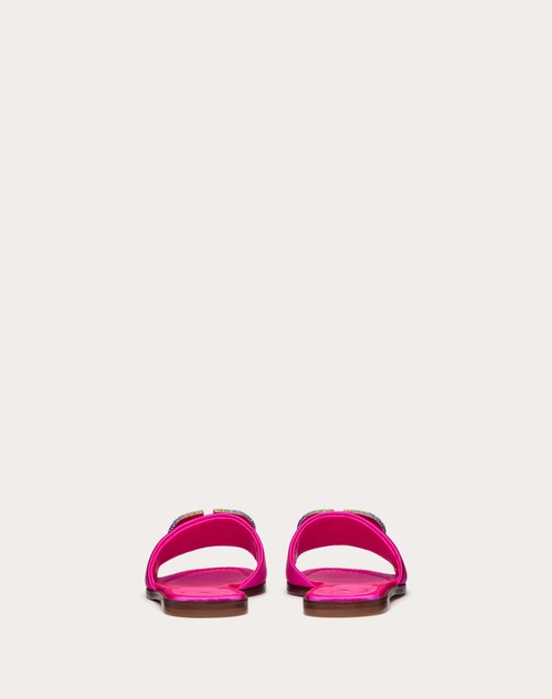 Red Valentino SANDALO SLIDE VALENTINO GARAVANI ESCAPE IN RASO CON CRISTALLI