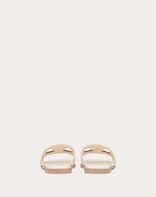 Red Valentino SANDALO SLIDE VLOGO CUT-OUT IN VITELLO