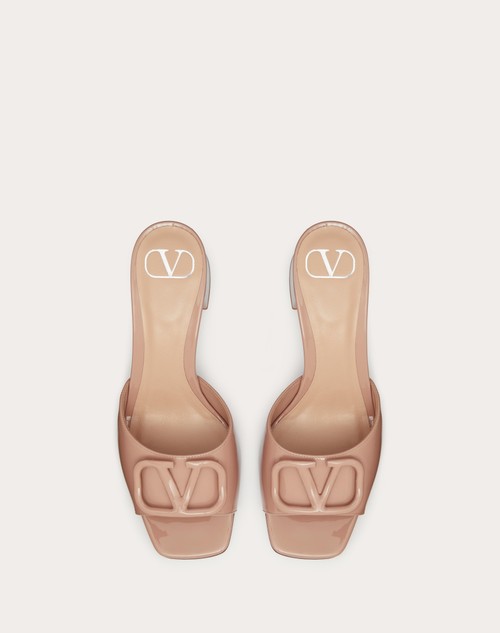 Red Valentino SANDALO SLIDE VLOGO SIGNATURE IN VERNICE 60MM
