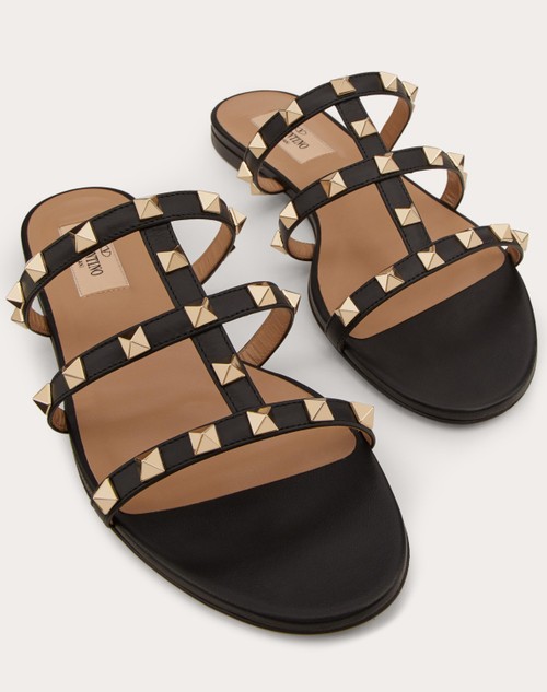 Red Valentino SANDALO SLIDER BASSO ROCKSTUD IN VITELLO